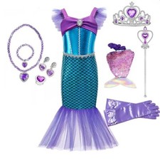 Fantasia de menina pequena sereia aniversário infantil Halloween princesa comprar usado  Enviando para Brazil
