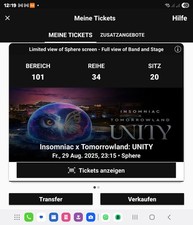 Ticket for insomniac gebraucht kaufen  Berlin