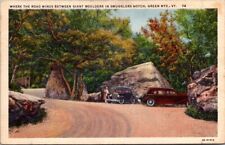 Usado, Cartão postal Winding Road between GIANT BOULDERS Smuggler's Notch VERMONT comprar usado  Enviando para Brazil