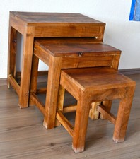 Set mangoholz beistelltische gebraucht kaufen  Burgau