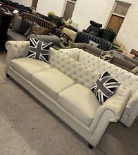 Chesterfield cream leather for sale  CREWE