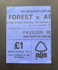Nottingham forest arsenal for sale  NOTTINGHAM