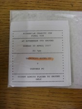 2007 ticket rotherham for sale  BIRMINGHAM