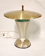 Luminária de mesa vintage MCM Atomic ouro anodizado UFO • Genuína anos 50 anos 60 ótimo estado. comprar usado  Enviando para Brazil