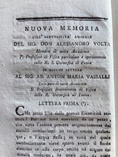 Nuova Memoria sull'Elettricità Animale del Sig. Don Alessandro Volta - 1794 comprar usado  Enviando para Brazil