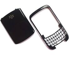 Blackberry 8520 Curve carcaça frontal + tampa traseira da bateria preta genuína comprar usado  Enviando para Brazil