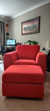 Red dfs armchair for sale  BOURNEMOUTH