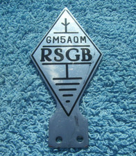 Usado, CRACHÁ DE CARRO VINTAGE 1950S RADIO SOCIETY OF GREAT BRITAIN ~ RSGB HAM CALLSIGN RARO comprar usado  Enviando para Brazil