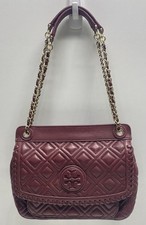 Usado, Bolsa de ombro feminina Tory Burch couro acolchoado borgonha comprar usado  Enviando para Brazil