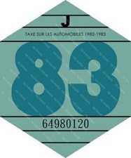 Vignette fiscale 1983 d'occasion  Paris I