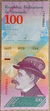 100 bolivares banknote gebraucht kaufen  Deutschland
