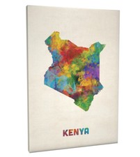 Kenya watercolor map for sale  COVENTRY