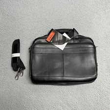 Bolsa masculina Samsonite de couro fina para laptop 15,6 polegadas preta empresarial nova com etiquetas comprar usado  Enviando para Brazil