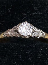 Vintage diamond solitaire for sale  NEWTON ABBOT