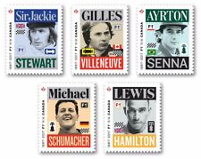 FÓRMULA 1 = PILOTOS DE F1 = Conjunto completo de 5 selos de livreto MNH Canadá 2017 comprar usado  Enviando para Brazil
