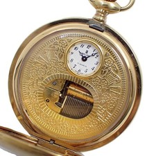 Relógio de bolso REUGE MUSIC com caixa de música caixa Hunter ouro GP TO205644 comprar usado  Enviando para Brazil