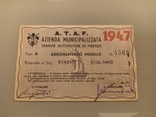 Tessera ferroviaria tram usato  Zelo Buon Persico