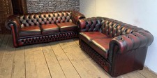 2 seater dark red sofas for sale  MARCH