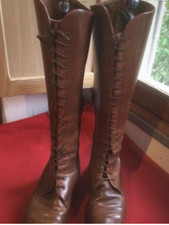Bottes lacees cuir d'occasion  Saint-Malo