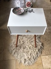 White wooden bedside for sale  WARWICK