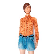 Chemise orange motif d'occasion  Bordeaux-