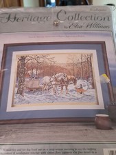 Kit de bordado Heritage Collection Sugaring Off Elsa Williams ~Cavalo e carrinho comprar usado  Enviando para Brazil