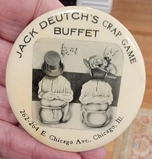 JACK DEUTCH'S CRAP GAME BUFFET Chicago Publicidade Espelho de Bolso comprar usado  Enviando para Brazil