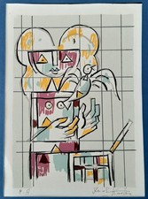 Ibrahim kodra litografia usato  Bergamo