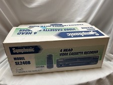 Totalmente NUEVO Reproductor Grabador VCR VHS VCR Symphonic SL240B Caja Abierta de 4 Cabezales en Plástico segunda mano  Embacar hacia Mexico