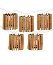 Usado, 2 luzes de corda Tiki Bar NOVAS lanternas de bambu indoor outdoor cabo verde elétrico comprar usado  Enviando para Brazil