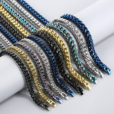 "Collar de cadena de eslabones franco de acero inoxidable pesado 8/10 mm 316L para hombres geniales 25,5" segunda mano  Embacar hacia Mexico