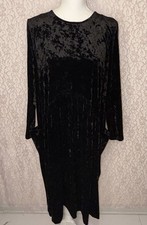 Vestido Solika preto elástico veludo esmagado shift pop over bolsos laterais tamanho médio, usado comprar usado  Enviando para Brazil