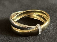 Milor 750 pulseiras cruzadas de ouro branco e amarelo 18k com anel de diamantes - UAU! comprar usado  Enviando para Brazil