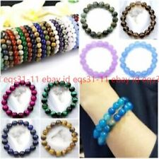 Contas de 8 mm feitas à mão pulseira de equilíbrio de pedras preciosas naturais redonda cura Reiki 7,5" comprar usado  Enviando para Brazil