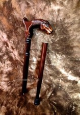 Cabeça de cavalo esculpida à mão bengala designer exclusivo bengala feita de madeira comprar usado  Enviando para Brazil