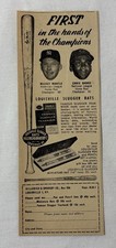 Anuncio Louisville Slugger 1961 ~ Mickey Mantle, Ernie Banks segunda mano  Embacar hacia Mexico