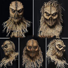 Espantalho Halloween assustador máscara cabeça cheia palha grossa cosplay vestido festa  comprar usado  Enviando para Brazil