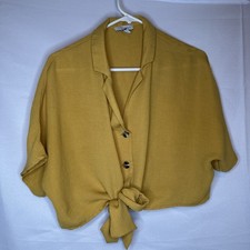 Topshop yellow button for sale  Redding