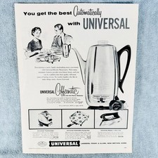1956 Universal Coffeematic Vintage IMPRESSÃO ANÚNCIO Cafeteira Elétrica New Britain Conn comprar usado  Enviando para Brazil