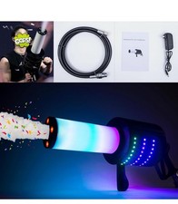 Máquina de confete portátil jato de CO2 LED CO2 canhão blaster máquina de fumaça com R... comprar usado  Enviando para Brazil