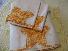 Lençol plano e fronhas vintage de crochê BUTTERFLY cama de casal comprar usado  Enviando para Brazil