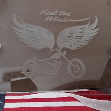 Etched glass motorcycle for sale  Peoria
