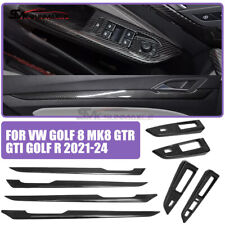 Conjunto de acabamento de painel de porta de fibra de carbono para VW GOLF 8 MK8 GTR GTI Golf R 2021-24 brilhante comprar usado  Enviando para Brazil