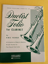 Duetist Folio for Clarinet, Himie Voxman, Easy to Medium Grade Duets for 2 Equal, usado comprar usado  Enviando para Brazil