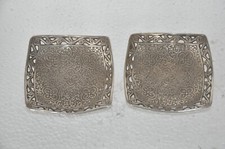 2 peças tigelas de frutas secas vintage de forma única gravadas em metal branco comprar usado  Enviando para Brazil