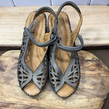 Usado, Sandália Biza Isadora Feminina UE 41 EUA 10/10.5 Couro Estanho Amortecedor Conforto comprar usado  Enviando para Brazil
