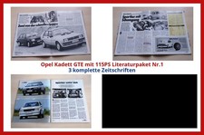 Opel Kadett GTE mit 115PS Literaturpaket Nr.1 - 3 komplette Zeitschriften, usado comprar usado  Enviando para Brazil
