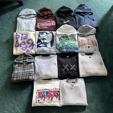 Lote 14 moletons com capuz vintage anos 90 Y2K moderno pacote revendedor concerto skatista comprar usado  Enviando para Brazil
