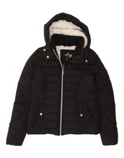 Jaqueta acolchoada feminina HOLLISTER com capuz Reino Unido 6 XS poliéster preto AE05 comprar usado  Enviando para Brazil