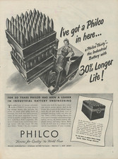 1945 Philco Battery Engineering WW2 I've Got A Philco In Here Shells anúncio impresso comprar usado  Enviando para Brazil